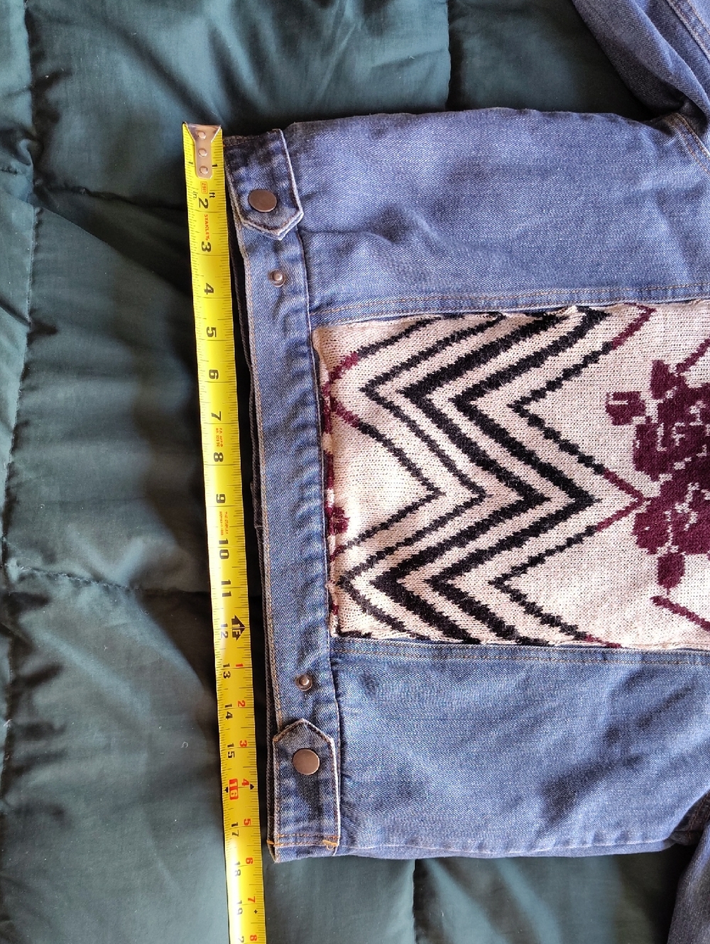 Denim Jacket with Sweater Back - Picture 8 of 8